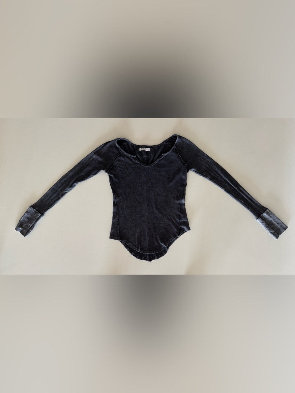 We The Free Black Ribbed Long Sleeve Bodysuit